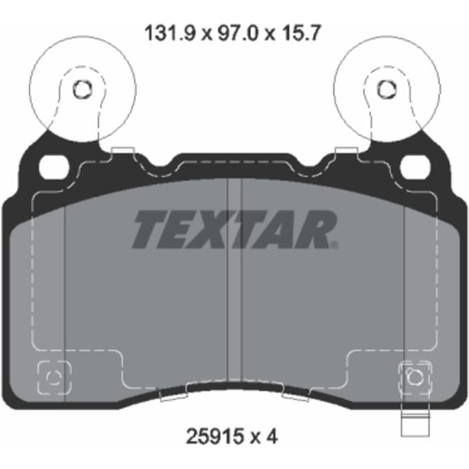 Remblok set, schijfrem TEXTAR 2591501