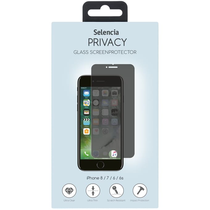 Selencia Gehard Glas Privacy Screenprotector voor de Apple iPhone SE (2022 / 2020) / 8 / 7 / 6(s)