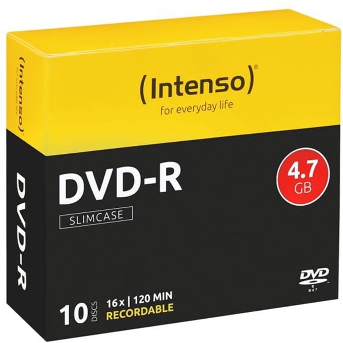 Intenso 4101652 DVD-R disc 4.7 GB 10 stuk(s) Slimcase