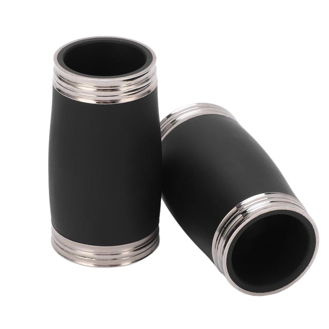 2 STUKS Klarinet Stembuis Bb Sopraan Stemfluit Klarinet Vat Vervangende Accessoires 58MM black