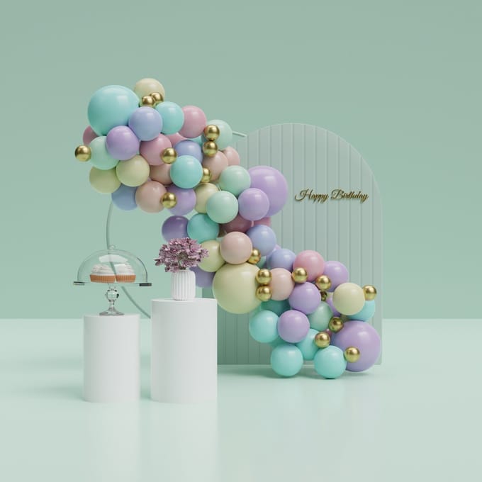 Ballonnenboog (Pastel)