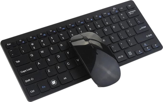 Toetsenbord en muis draadloos 2.4G Wireless - USB Transmitter - QWERTY - Zwart van Zedar