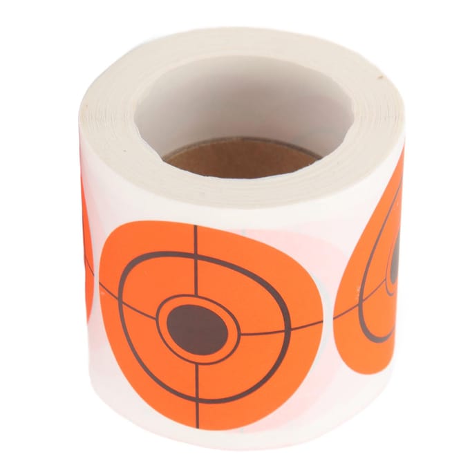 Rouleau de 250 feuilles de papier adhésif pour cibles de tir, cible orange fluorescente