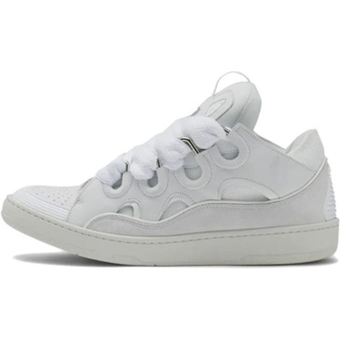 Lage Sneakers Lanvin Curb Leather Sneakers White