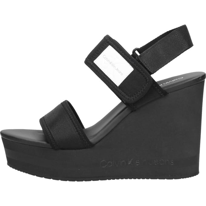 Calvin Klein - Wedge Sandal Badge Zwart 40