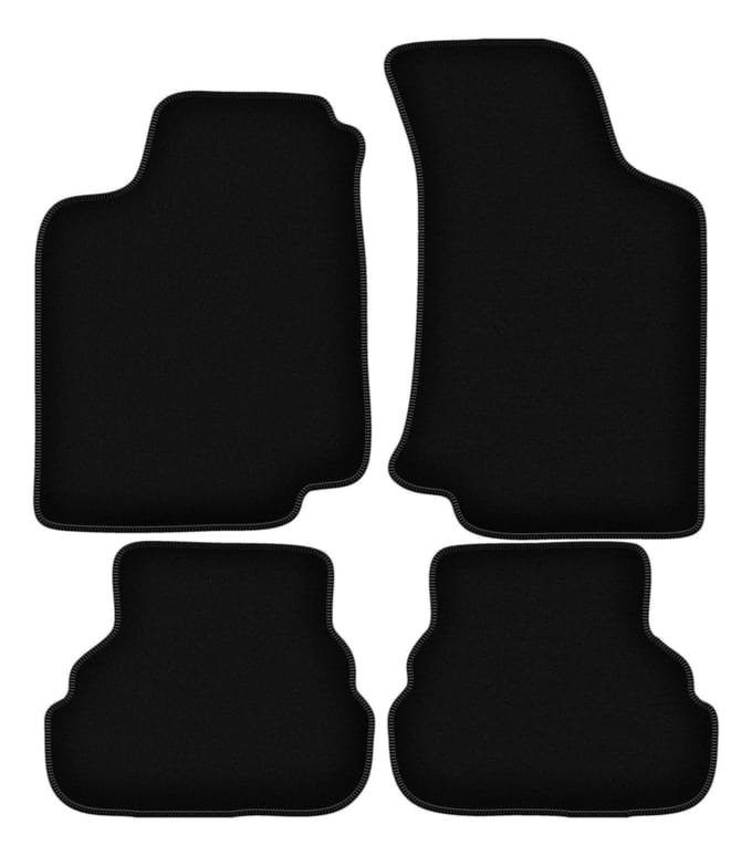 BASIC zwarte veloursmatten voor: Volkswagen Vento sedan (1991-1997)