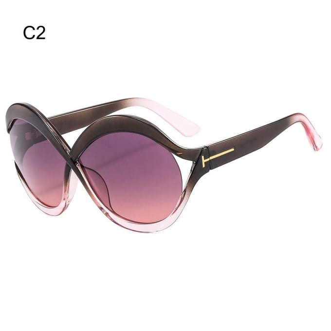 Dames Zonnebril met Hol Frame Zwart Verloop Cat Eye Zonnebril Bril Dames Zonnebrillen