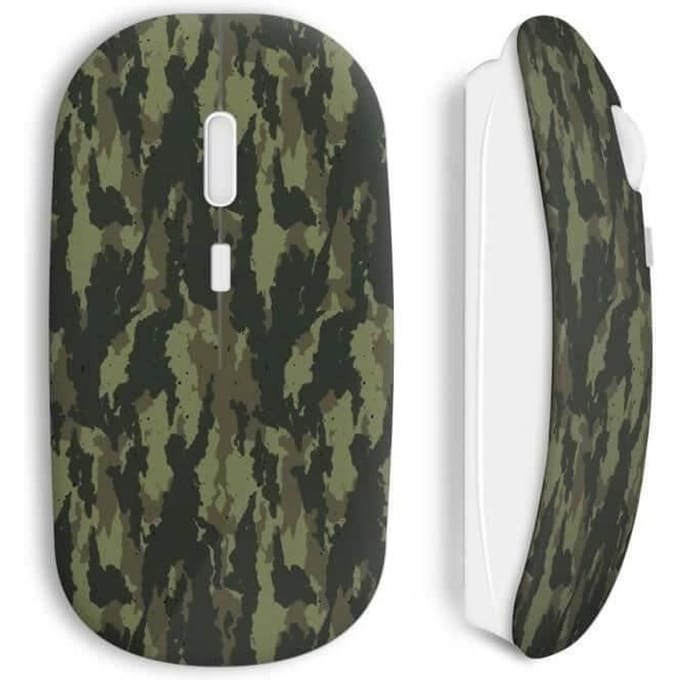 Draadloze Muis - MANIACASE - Militair - Kleur Groen - Wifi USB-stick Inbegrepen - Compatibel met Mac en PC