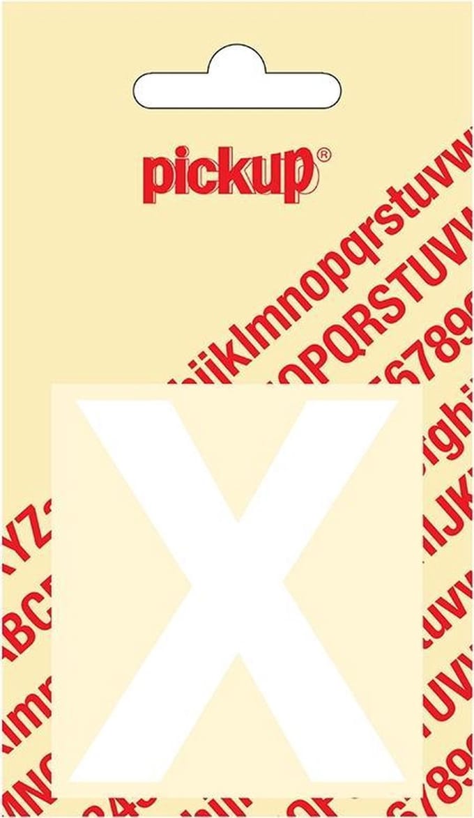 Pickup plakletter Helvetica 60 mm - wit X