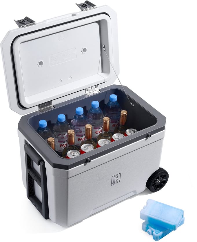 Brisby Koelbox 45L – Verrijdbaar – 4 Koelelementen – Verrijdbaar – Wit