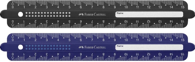 FABER-CASTELL liniaal DOTS, 150 mm, kleuren assorti