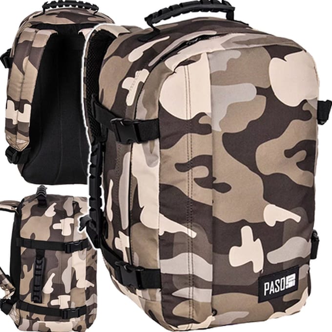 PASO Rugzak, Camouflage - 40 x 25 x 20 cm - Polyester