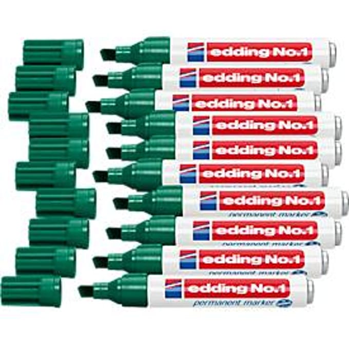 edding No.1 permanent markermarker, 10 stuks, groen