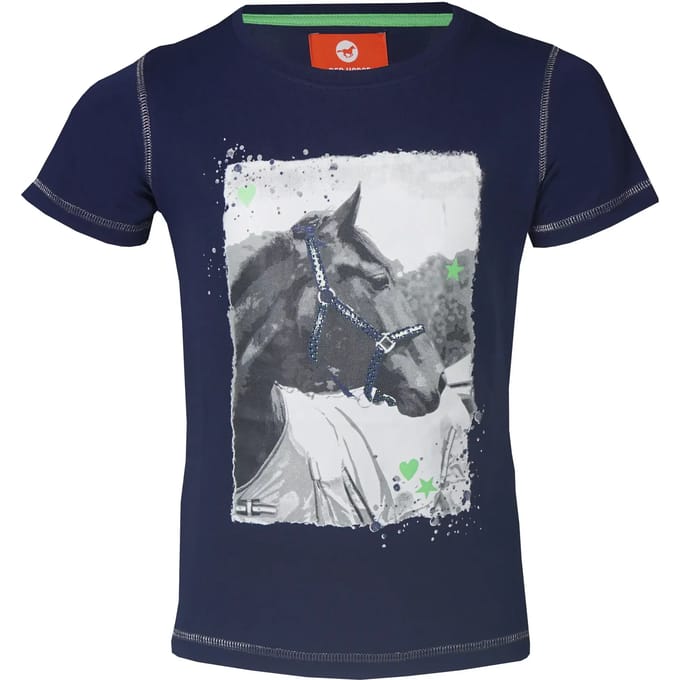 T-shirt met opdruk voor kinderen Red Horse Ss22