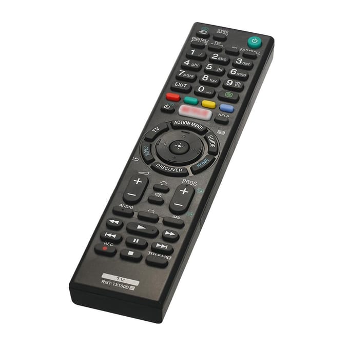 Slimme vervangende afstandsbediening voor SONY TV Draagbaar formaat TV-afstandsbediening Gemakkelijk te grijpen Zwart zwart