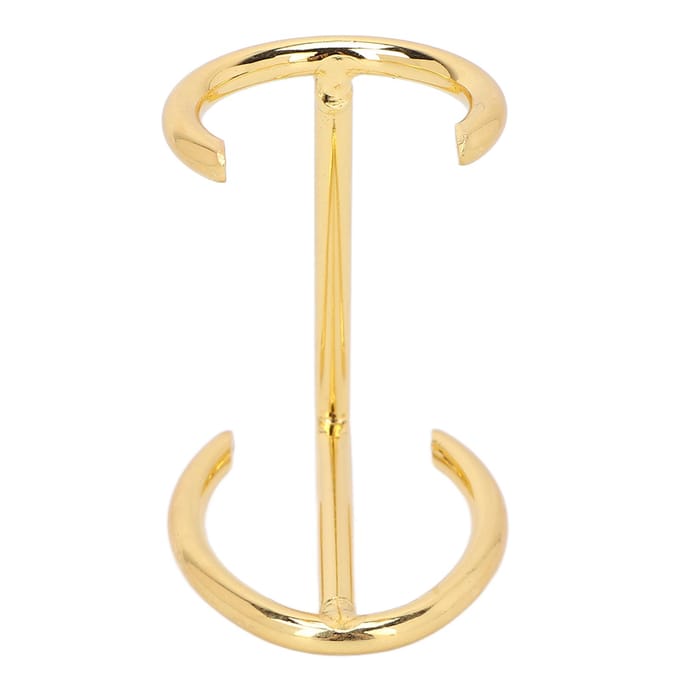 Scheerkwast Standaard Draagbaar Standaard Maat Gouden Legering Veiligheidsscheermes Standaard voor Mannen Bespaar Ruimte beige