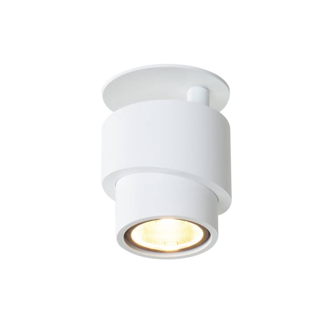 Escale LED inbouwspot BRUSH, wit, Ø 7 cm, metaal, dimbaar, 2.700 K