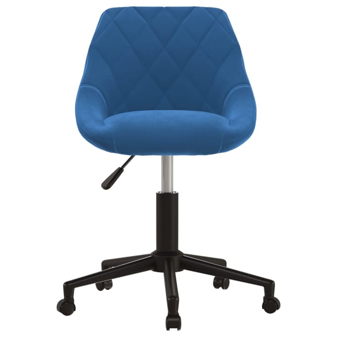 vidaXL - Kantoorstoel - draaibaar - fluweel - blauw