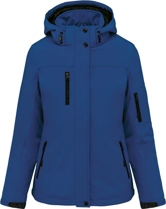 Kariban Gewatteerde softshell damesparka met capuchon K651 - Dark Royal Blue - S