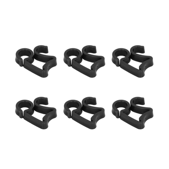150 stuks Feestverlichting Clips Kerstverlichting Clips Waterdicht Vorstbestendig Plastic Dakgoothaken Buiten zwart