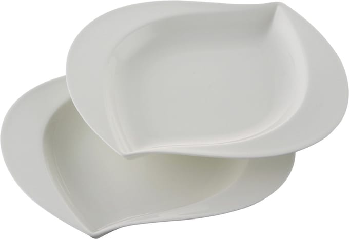 Hutschenreuter Luna Weiss Set 2 gourmetbord diep