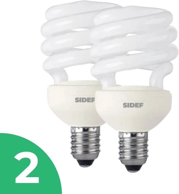 Sidef Spaarlamp E14 - 11W - Daglicht - Niet Dimbaar - 2 stuks
