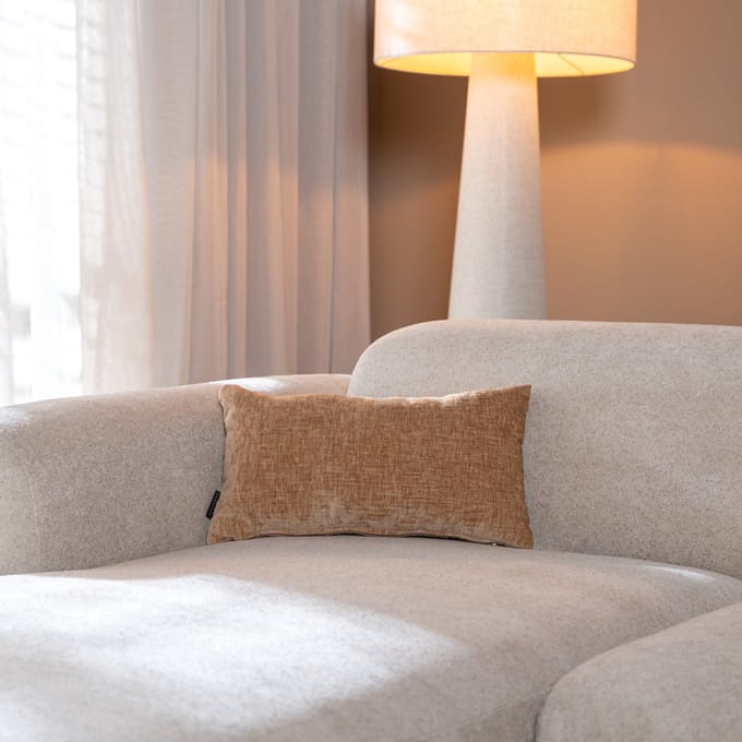 Bronx71® Sierkussen Evi chenille peach 25 x 45