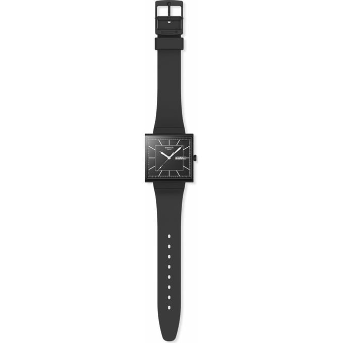 SWatch So34b701 What If Blackagain Publieke Urethaan Horloge SO34B701 gray