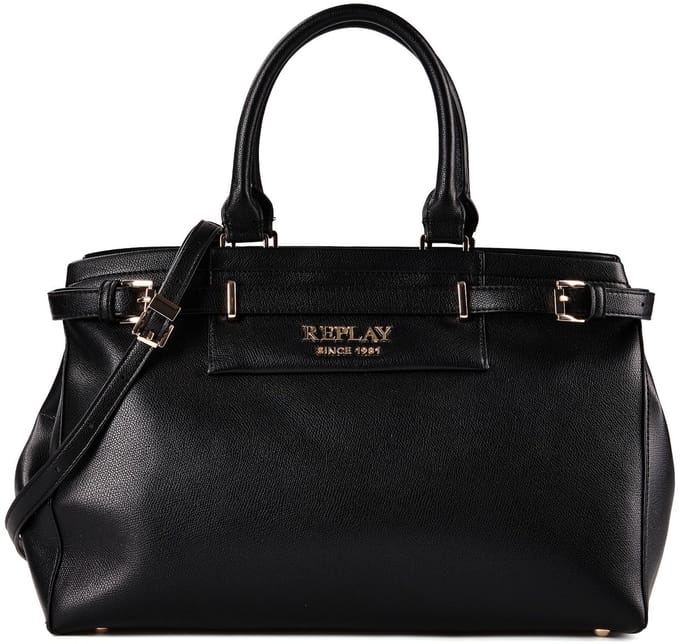 REPLAY handtas schoudertas Handbag Black zwart