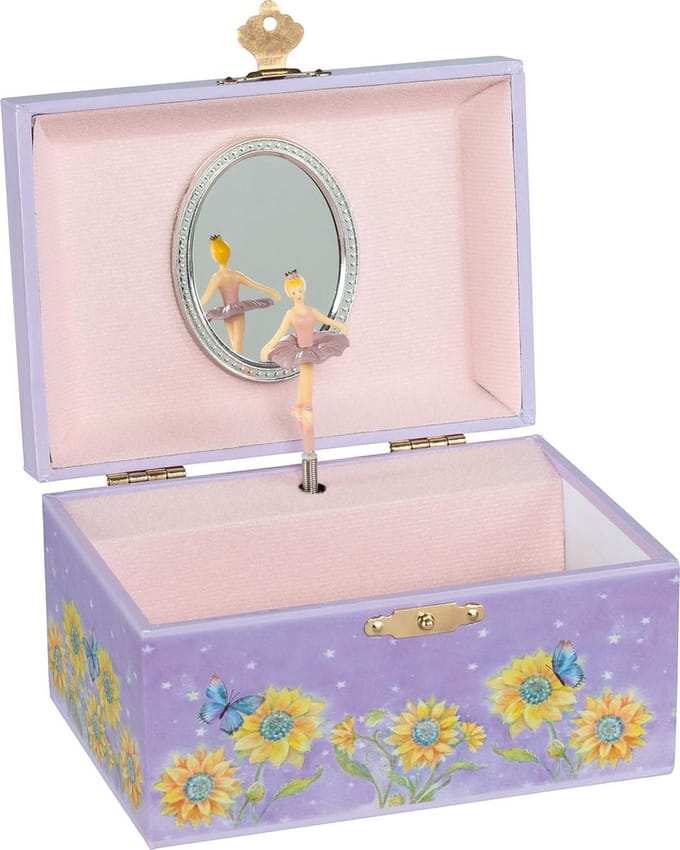 Goki - Music Box Ballerina Flowers Purple