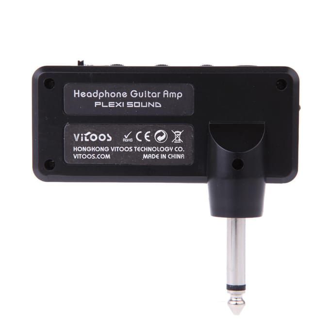 Vitoos Elektrische Gitaar Plug Mini Koptelefoon Versterker Plexi Geluid Compact Draagbaar gray