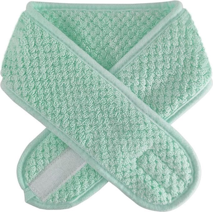 DW4Trading Verstelbare Make-up Haarband - Badstof - Spa - Cosmetische Hoofdband - Mintgroen