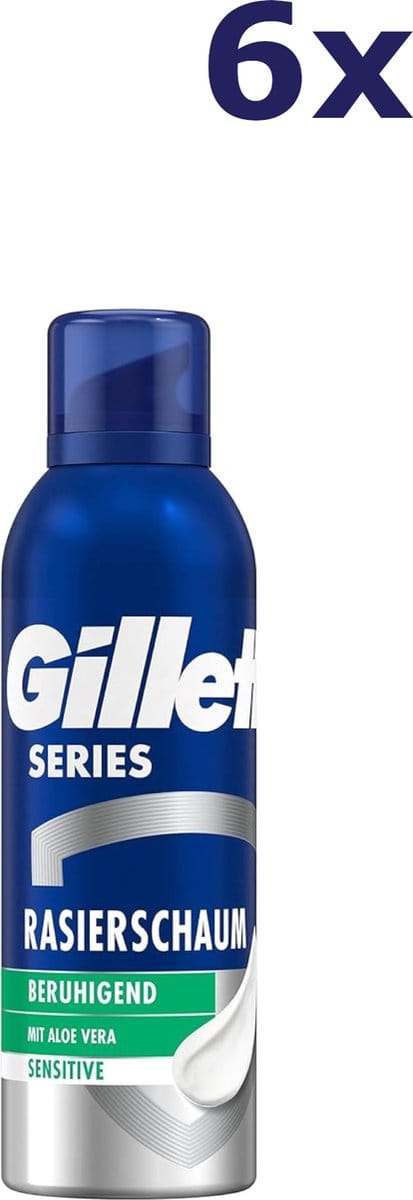 Gillette Scheerschuim - Sensitive - met - aloe vera - 6X 200ml