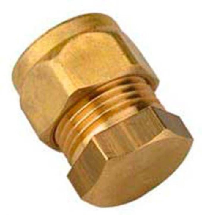 Bonfix Eindkoppeling Messing - 12 mm