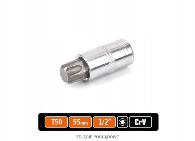 Dopsleutel met Torx Bit T50 - 1/2" Aandrijving