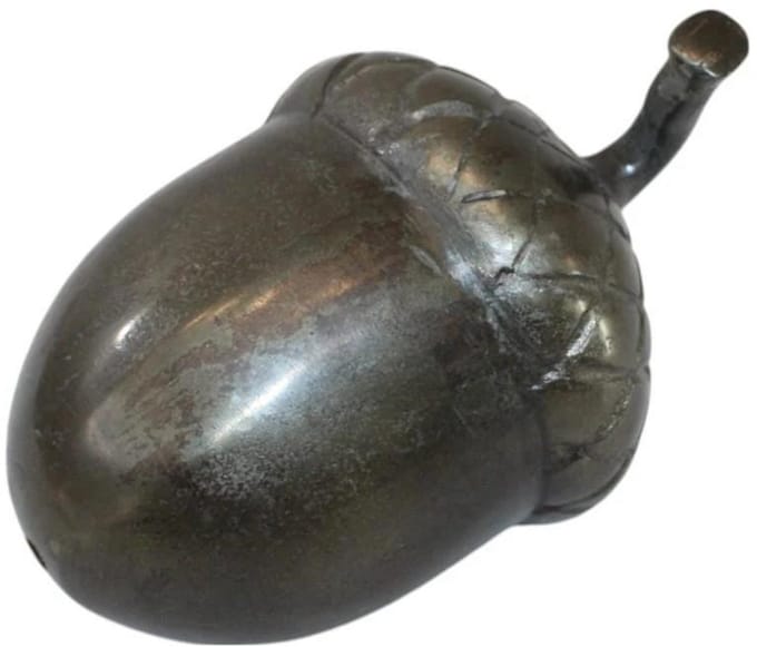 Deco4yourhome®- Decoratieve Eikel - Maat XL - Metaal - Black Smoke