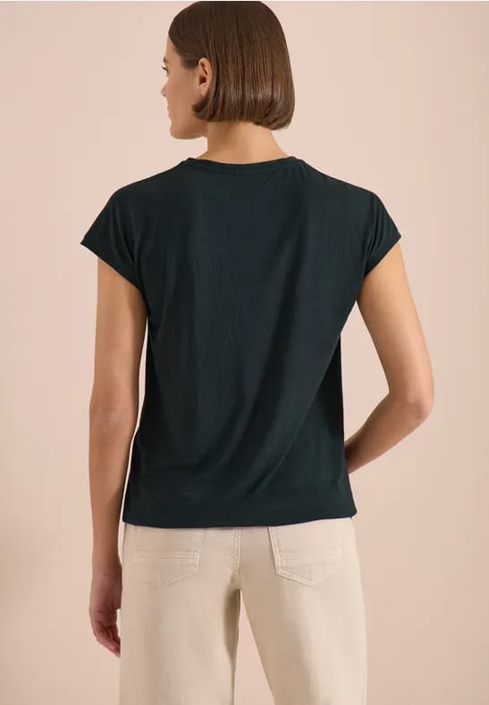 Shirt met ton-sur-ton burn-outpatroon