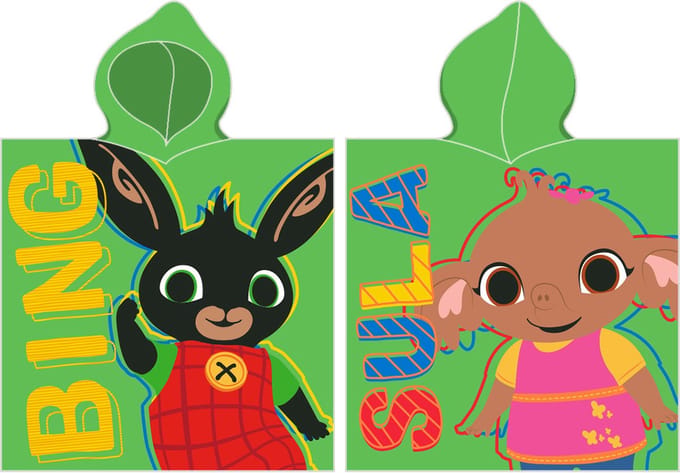 Bing Bunny en Sula poncho - 100% katoen - badponcho met capuchon