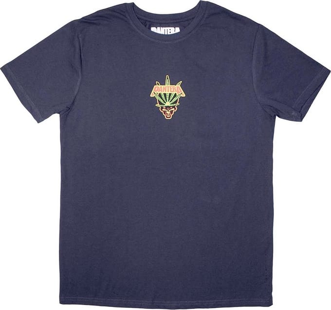Pantera - Mini Leaf Skull Heren T-shirt - S - Blauw