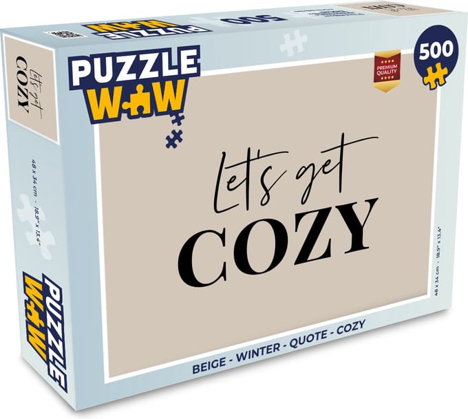 Puzzel Beige - Winter - Quote - Cozy - Legpuzzel - Puzzel 500 stukjes