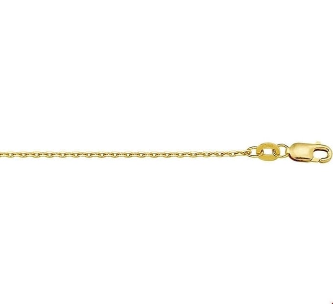The Jewelry Collection 9 Krt. Ketting Anker 1,3 mm - 9 Karaats Geel
