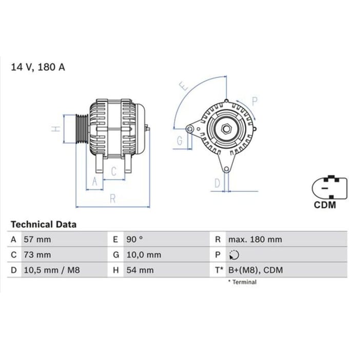 Driefasige generator BOSCH 0 986 082 200
