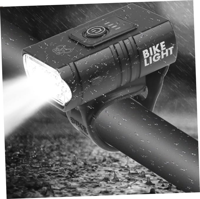 3 Stuks Oplaadbare LED Fietskoplampen - Fietsverlichting Voor Voor en Achter