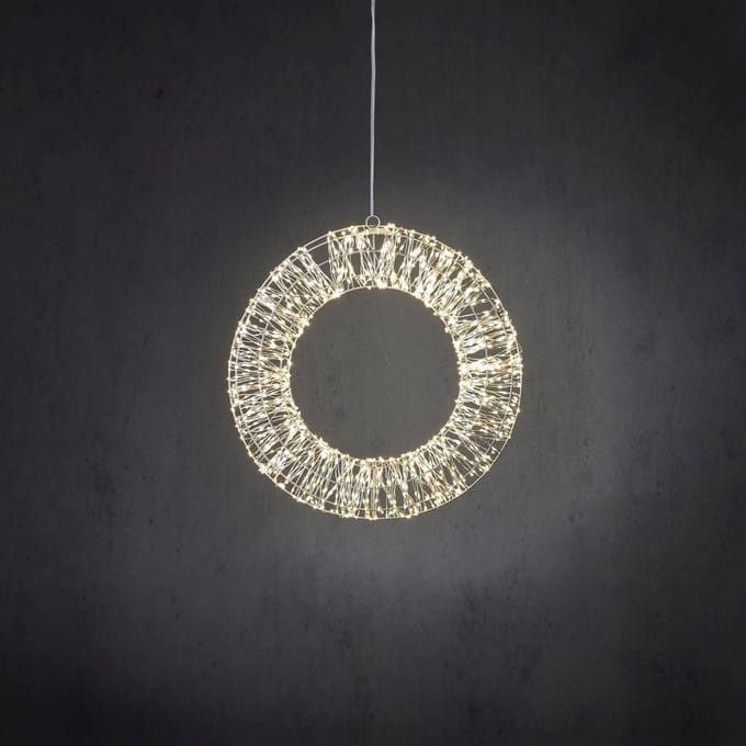 Luca Lighting Krans 1200LED Kerstverlichting - 45x45 cm - Klassiek Wit