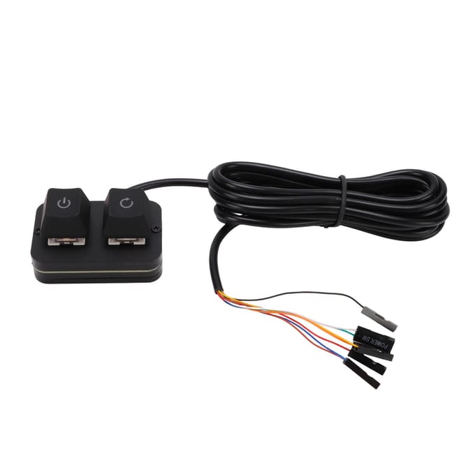 Interrupteur d'alimentation pour ordinateur de bureau Acrylique Marche Arrêt Réinitialisation LED HDD Interrupteur d'alimentation PC pour carte mère