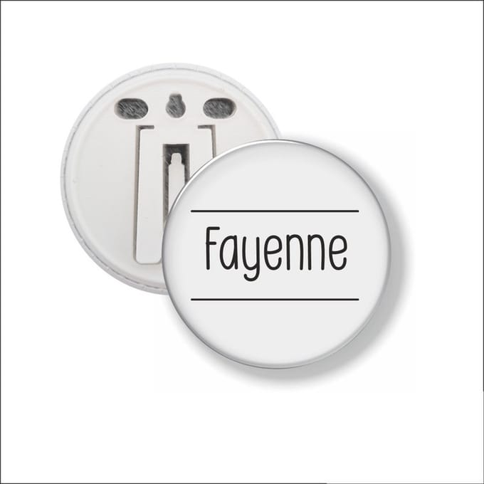 Button Met Clip 58 MM - Fayenne