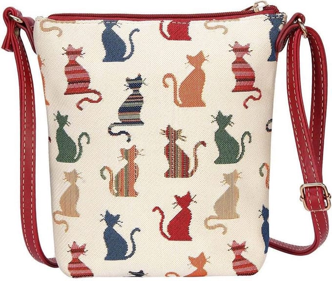 Signare - Elegant smal tasje - Gobelin - Cheeky Cat - Katten - kat