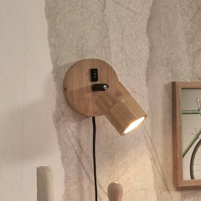 GOOD&MOJO Wandlamp Java - Bamboe - Ø12cm - Binnen Modern