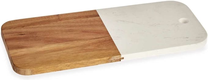 Snijplank Bruin Wit Acacia Marmer (18 x 1,5 x 38 cm)