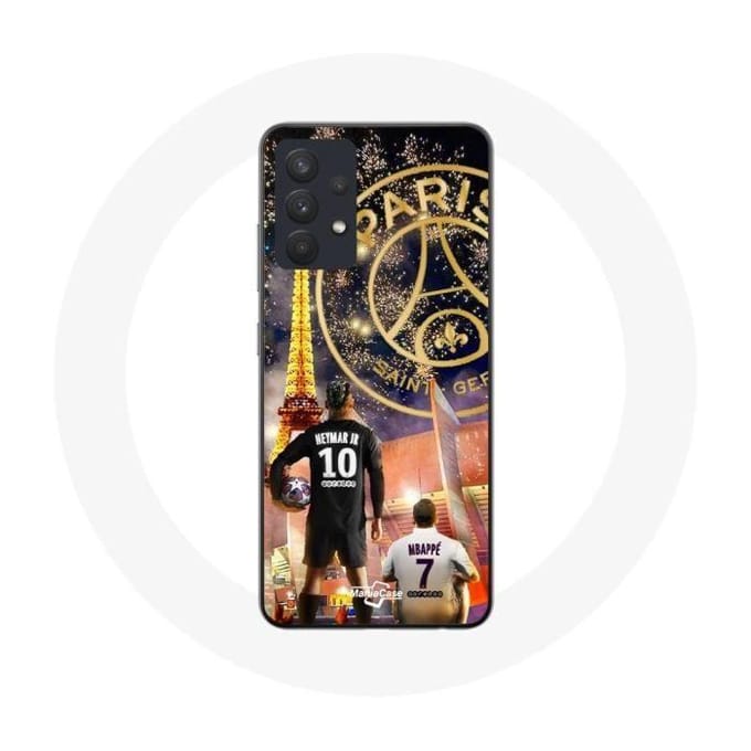 Coque pour Samsung Galaxy A13 4G / A13 4G Lite PSG Neymar et Mbappé Joyeux noël